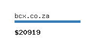 bcx.co.za Website value calculator