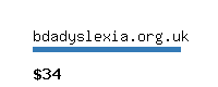 bdadyslexia.org.uk Website value calculator