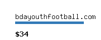 bdayouthfootball.com Website value calculator