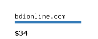 bdionline.com Website value calculator