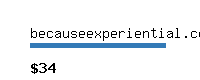 becauseexperiential.com Website value calculator