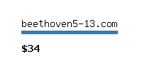 beethoven5-13.com Website value calculator