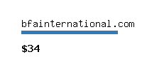 bfainternational.com Website value calculator