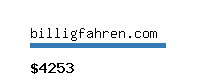 billigfahren.com Website value calculator