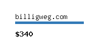 billigweg.com Website value calculator