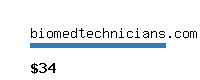 biomedtechnicians.com Website value calculator