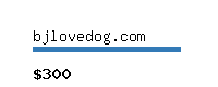 bjlovedog.com Website value calculator