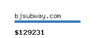 bjsubway.com Website value calculator