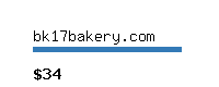 bk17bakery.com Website value calculator