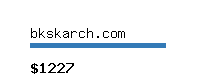 bkskarch.com Website value calculator