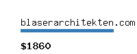 blaserarchitekten.com Website value calculator