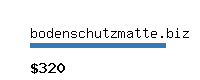 bodenschutzmatte.biz Website value calculator