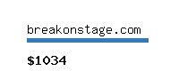 breakonstage.com Website value calculator