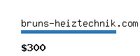 bruns-heiztechnik.com Website value calculator
