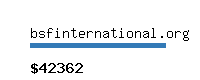 bsfinternational.org Website value calculator