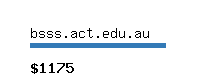 bsss.act.edu.au Website value calculator