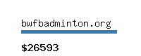 bwfbadminton.org Website value calculator