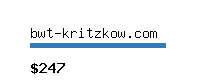 bwt-kritzkow.com Website value calculator
