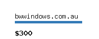 bwwindows.com.au Website value calculator