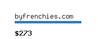 byfrenchies.com Website value calculator