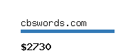 cbswords.com Website value calculator