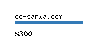 cc-sanwa.com Website value calculator