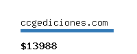 ccgediciones.com Website value calculator