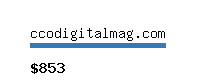 ccodigitalmag.com Website value calculator