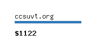 ccsuvt.org Website value calculator