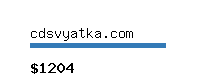 cdsvyatka.com Website value calculator