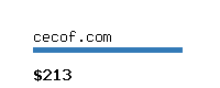 cecof.com Website value calculator