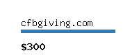 cfbgiving.com Website value calculator