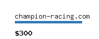 champion-racing.com Website value calculator