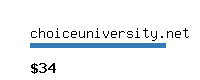 choiceuniversity.net Website value calculator