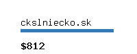 ckslniecko.sk Website value calculator