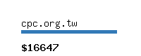 cpc.org.tw Website value calculator