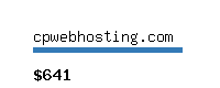 cpwebhosting.com Website value calculator
