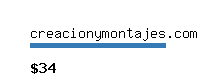 creacionymontajes.com Website value calculator