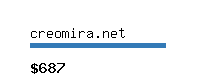 creomira.net Website value calculator