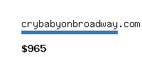 crybabyonbroadway.com Website value calculator