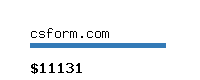 csform.com Website value calculator