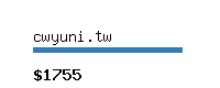cwyuni.tw Website value calculator