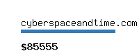 cyberspaceandtime.com Website value calculator