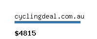 cyclingdeal.com.au Website value calculator