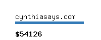 cynthiasays.com Website value calculator