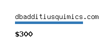 dbadditiusquimics.com Website value calculator