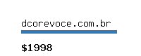 dcorevoce.com.br Website value calculator