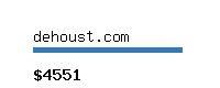 dehoust.com Website value calculator