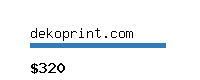 dekoprint.com Website value calculator
