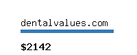 dentalvalues.com Website value calculator